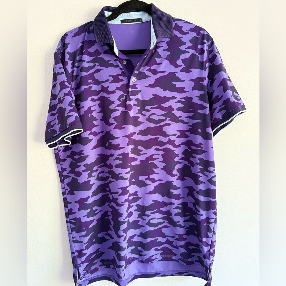 Greyson Purple Camouflage Polo Shirt